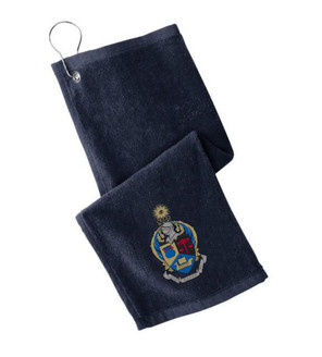 DISCOUNT-Alpha Kappa Psi Crest - Shield Golf Towel