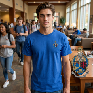 DISCOUNT-Alpha Kappa Psi Crest - Shield Patch T-Shirt