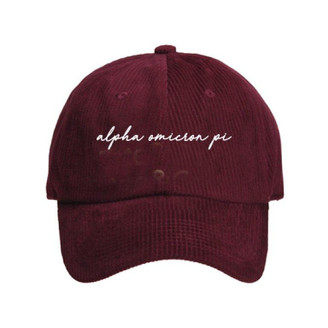 Sorority Shop Alpha Omicron Pi Corduroy Baseball Hats 