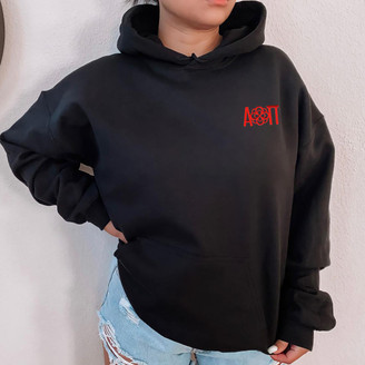  DISCOUNT-Alpha Omicron Pi Emblem Rose Hooded Sweatshirt 