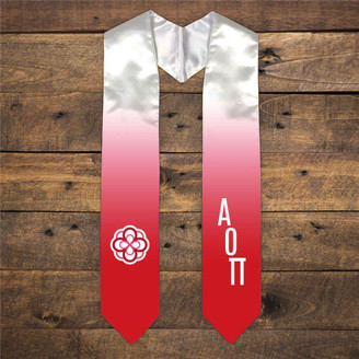  Alpha Omicron Pi Extra Fancy Diagonal Greek Graduation Stole W Crest 