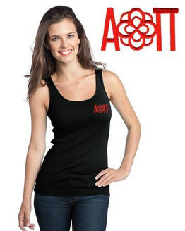  DISCOUNT-Alpha Omicron Pi Emblem Rose Tank Top 