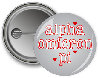 Alpha Omicron Pi Cutie Button