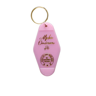 Alpha Omicron Pi Vintage Motel Keychain