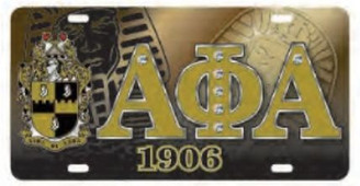 Alpha Phi Alpha D9 Crest License Plates