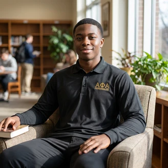 Alpha Phi Alpha-World Famous Long Sleeve Dry Fit Polo