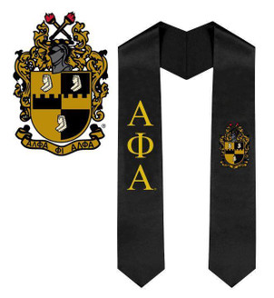  Alpha Phi Alpha Greek Lettered Graduation Sash Stole With Crest 