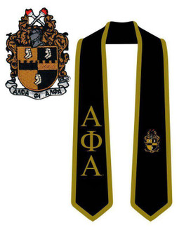  Alpha Phi Alpha Graduation Sash Stole - Alpha Greek 2 Tone Lettered Graduation Sash Stole 