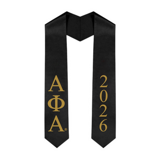 Alpha Phi Alpha Greek Lettered Graduation Sash Stole With Year - Best Value