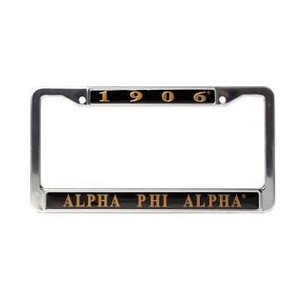 SAVAGE Alpha Phi Alpha "Transcendent" Metal License Plate Frame 