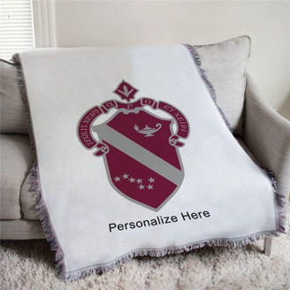  Alpha Phi Full Color Crest Afghan Blanket Throw 