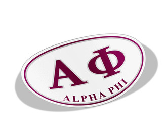  Alpha Phi Greek Letter Oval Decal 