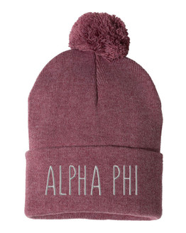 Alpha Phi Mod Pom Pom Beanie