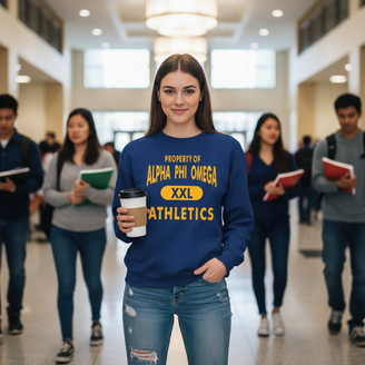 Alpha Phi Omega Athletics Crewneck Sweatshirt