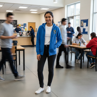 DISCOUNT-Alpha Phi Omega Crest - Shield Patch Full Zippered Hoody