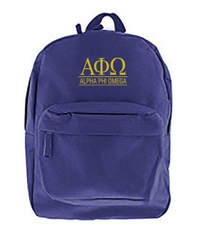  Alpha Phi Omega Custom Text Backpack 