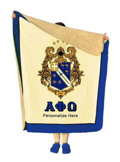 GFYN Alpha Phi Omega Sherpa Lap Blanket 