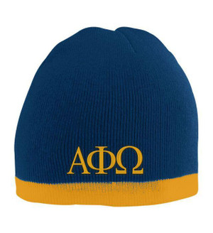 Alpha Phi Omega Two Tone Knit Beanie 