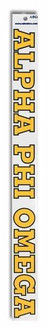  Alpha Phi Omega Long Window Decal 