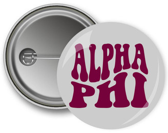 Alpha Phi Bulky Text Button