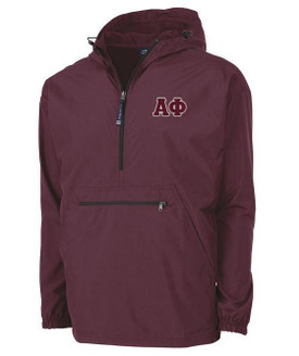  Alpha Phi Tackle Twill Lettered Pack N Go Pullover 