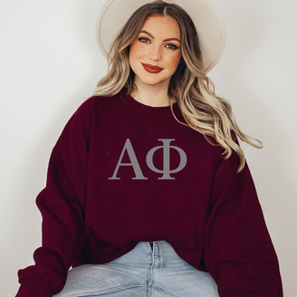 Alpha Phi Lettered World Famous Greek Crewneck