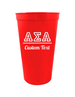 Alpha Sigma Alpha Custom Greek Collegiate Stadium Cup