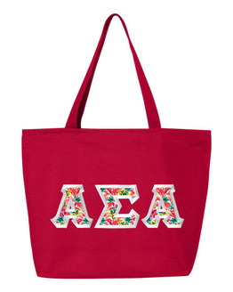  Alpha Sigma Alpha Custom Satin Stitch Tote Bag 