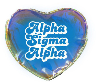 Sorority Shop Alpha Sigma Alpha Heart Shaped Makeup Bag 
