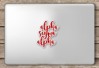  Alpha Sigma Alpha Script Sticker 