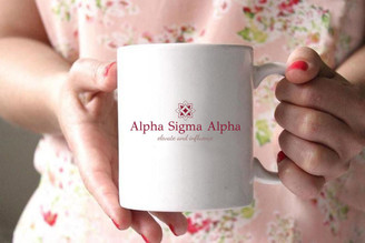  Alpha Sigma Alpha White Mascot Coffee Mug - Personalized! 
