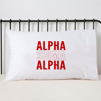 Alpha Sigma Alpha Name Stack Pillow Cover