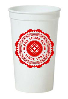  Alpha Sigma Alpha Old Style Classic Giant Plastic Cup 