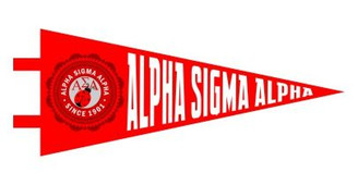 Alpha Sigma Alpha Pennant Decal Sticker