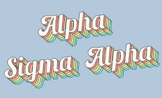 Alpha Sigma Alpha Sorority Retro Flag