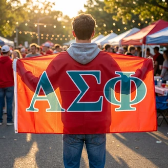 Alpha Sigma Phi Big Greek Letter Flag
