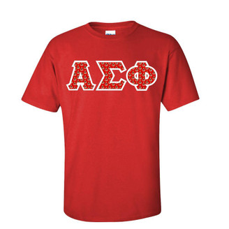  Alpha Sigma Phi Fraternity Crest - Shield Twill Letter Tee 