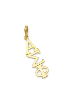 Alpha Sigma Phi Greek 14K Solid Gold Lavaliere