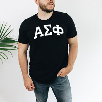 Alpha Sigma Phi Arched Greek Letter T-Shirt