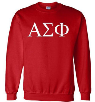  Alpha Sigma Phi Lettered World Famous Greek Crewneck 