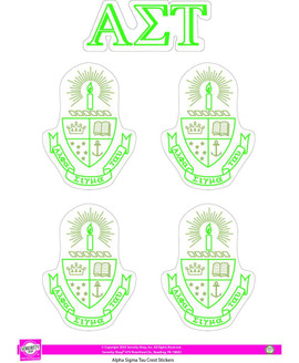 Alpha Sigma Tau Crest Sticker Sheet