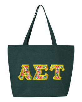 $24.99 Alpha Sigma Tau Custom Satin Stitch Tote Bag