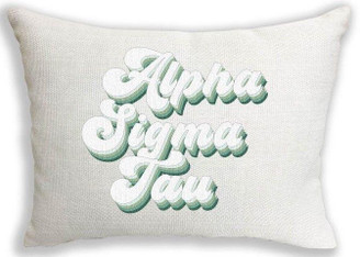 Sorority Shop Alpha Sigma Tau Retro Throw Pillow 