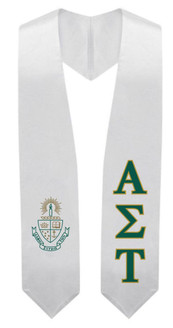  Alpha Sigma Tau Super Crest - Shield Graduation Stole 