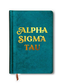 Sorority Shop Alpha Sigma Tau Velvet Notebook 