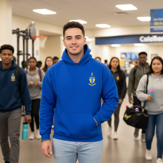DISCOUNT-Alpha Tau Omega Crest - Shield Emblem Hooded Sweatshirt
