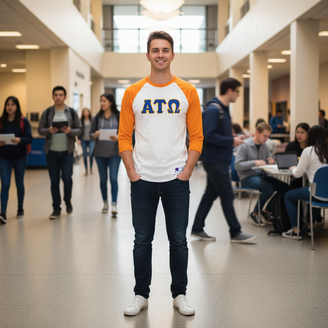 DISCOUNT- Alpha Tau Omega Lettered Raglan T-Shirt