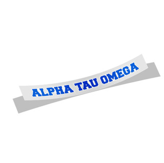 Alpha Tau Omega Long Window Sticker