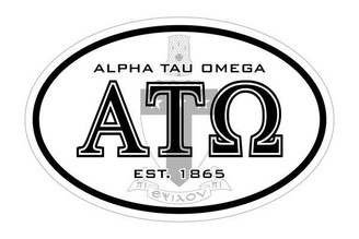  Alpha Tau Omega Oval Crest - Shield Bumper Sticker - CLOSEOUT 