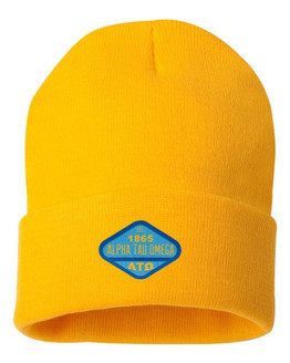 DISCOUNT-Alpha Tau Omega Woven Emblem Knit Cap